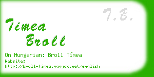 timea broll business card